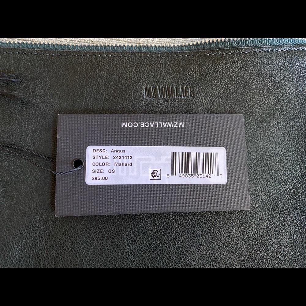 MZ Wallace  pouch/clutch  beautiful mallard green.